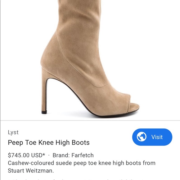 - STUART WEITZMAN Suede Knee High Boots - Picture 2 of 5